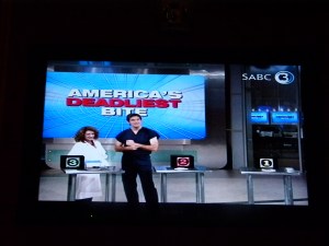Dr. Oz!  A familiar face from home appearing on South African airwaves