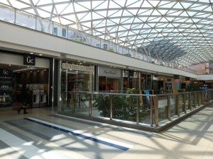 Interior shot of the Mall at Melrose Arch