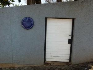 Just outside Bishop Tutu's home